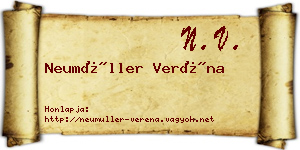 Neumüller Veréna névjegykártya